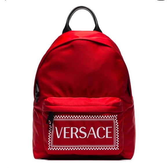 red versace backpack